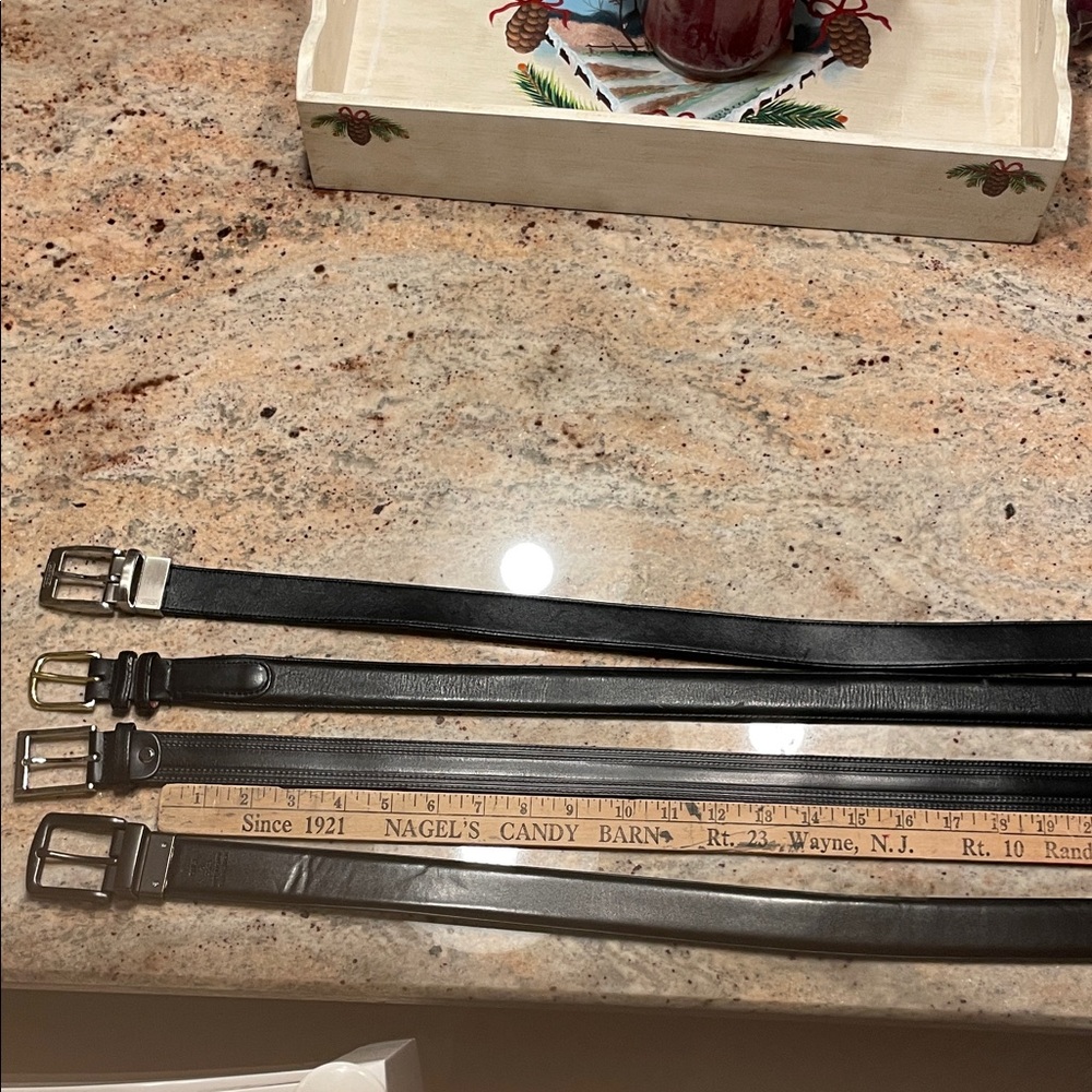 Black dress belt 4 pack